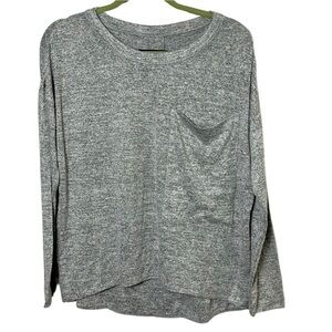 RAG & BONE Oversized Gray long sleeve round neck shirt large chest pocket size S